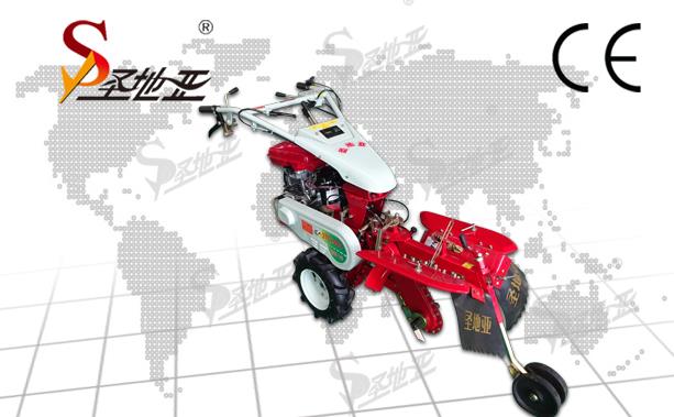 belt and shaft driven tiller mini power tiller farm garden green onion ginger earthing up ditching trenching machine with diesel or gasoline engine